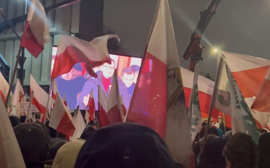 Protest Wolnych Polaków w Warszawie.